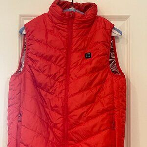 CHARGEOWN HEATED PUFFER VEST ORANGE: SIZE L